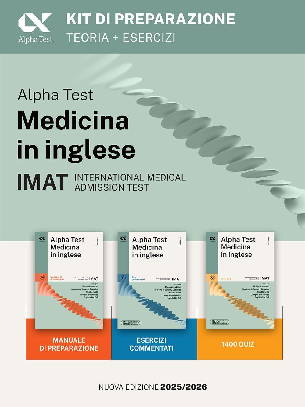 Alpha Test Medicina Inglese IMAT 2025-2026. Kit di preparazione. Con simulatore online (TestUniversitari) Medicine