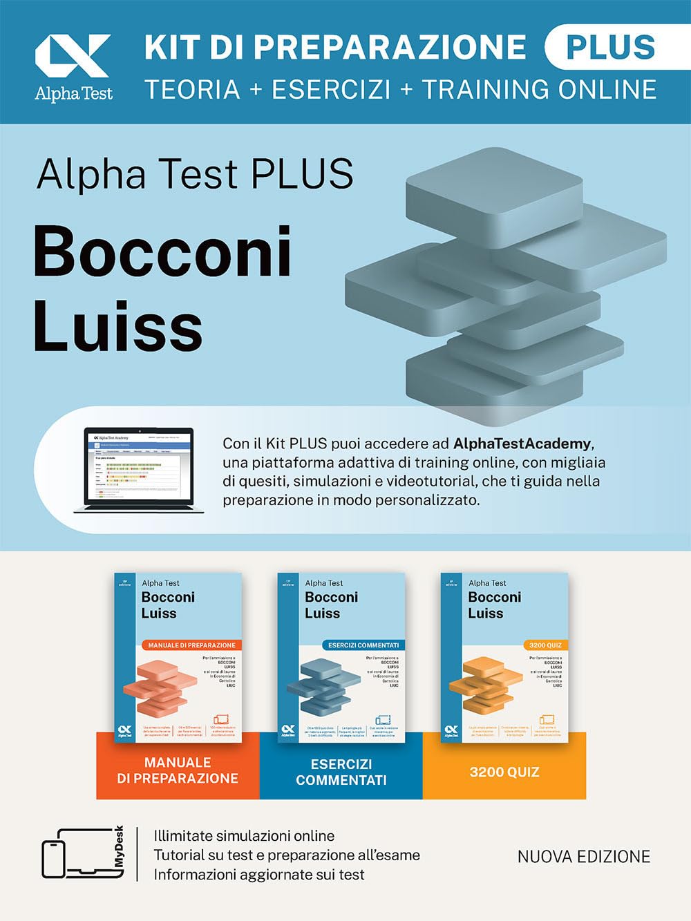 Alpha Test Bocconi Luiss 2026-2027. Kit di preparazione Plus. Per test di Economia. Con piattaforma digitale adattiva e simulatore online (TestUniversitari) Law