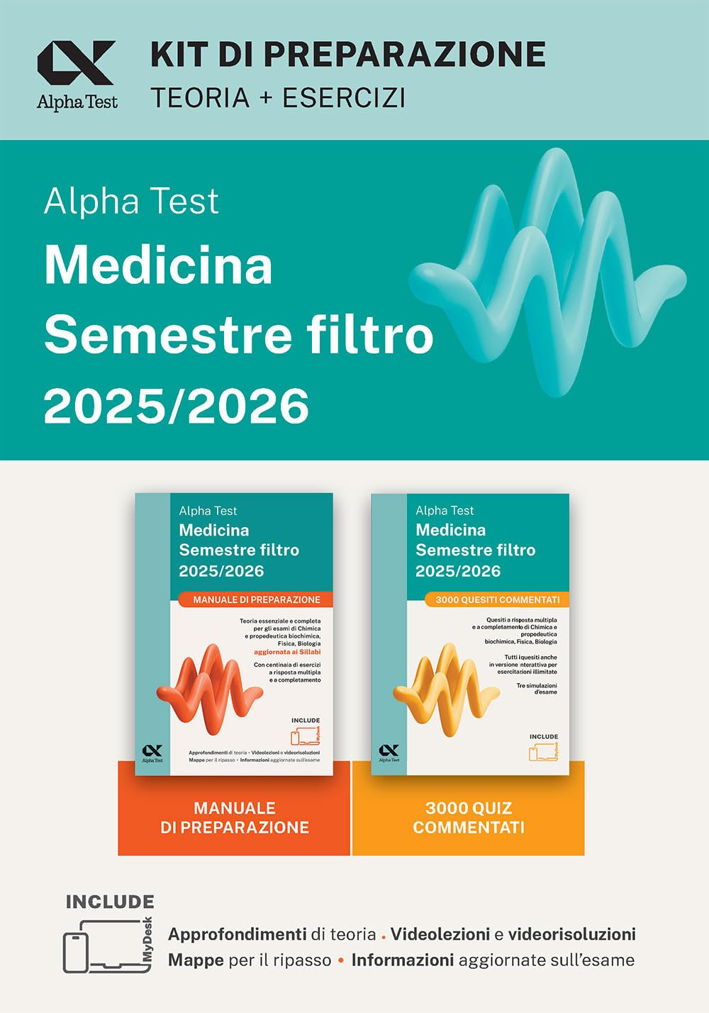 Alpha Test Medicina. Semestre filtro. Kit di preparazione 2025. Per superare le tre prove finali di accesso al secondo semestre di Medicina. Ediz. ... software di simulazione (TestUniversitari) Medicine