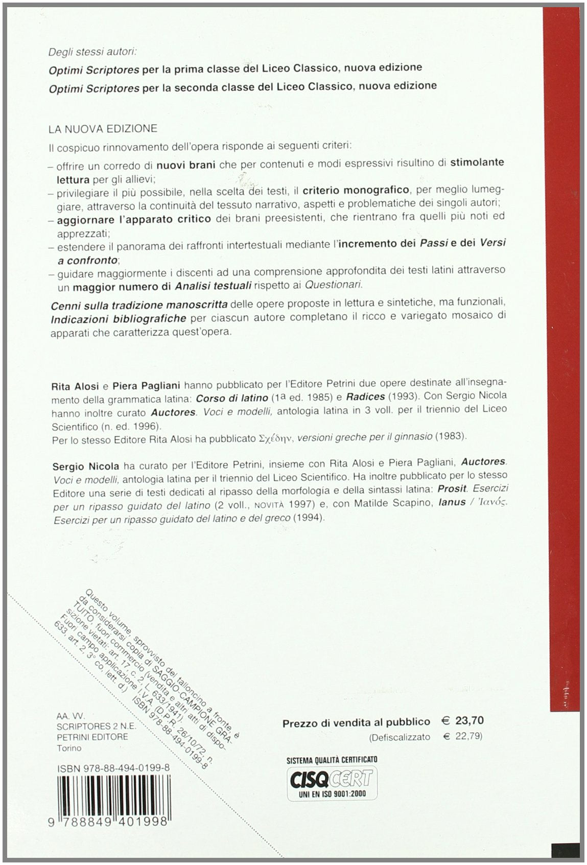 Optimi scriptores. Antologia latina. Per il Liceo classico (Vol. 2) book