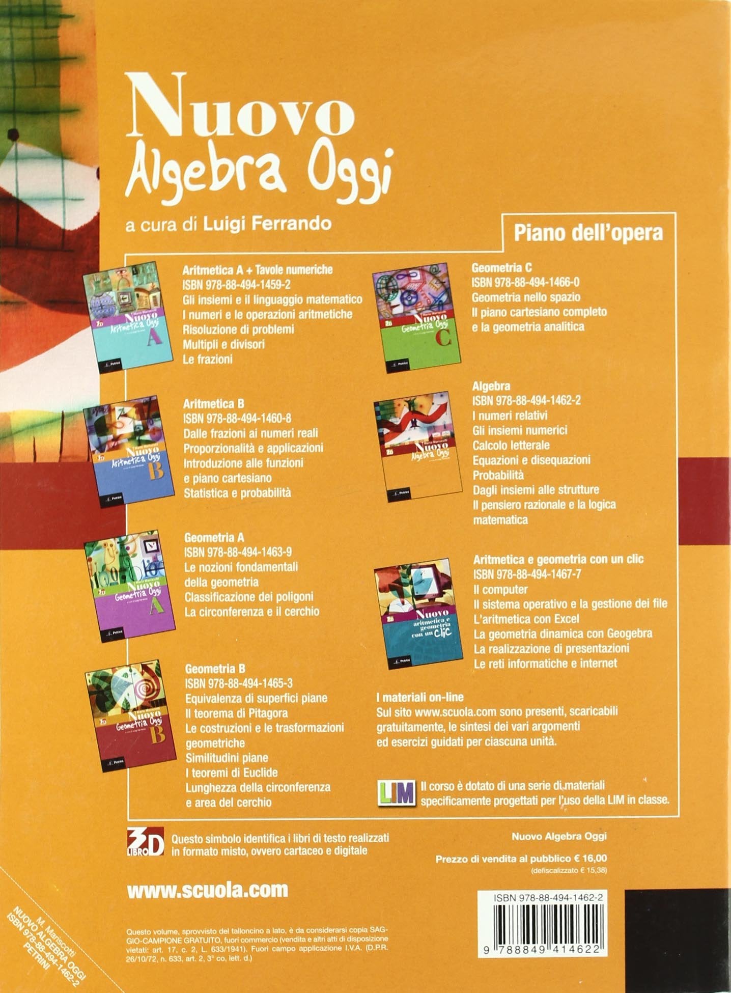 Nuovo aritmetica, geometria, algebra oggi. Per la Scuola media. Con espansione online Professional & Reference Books
