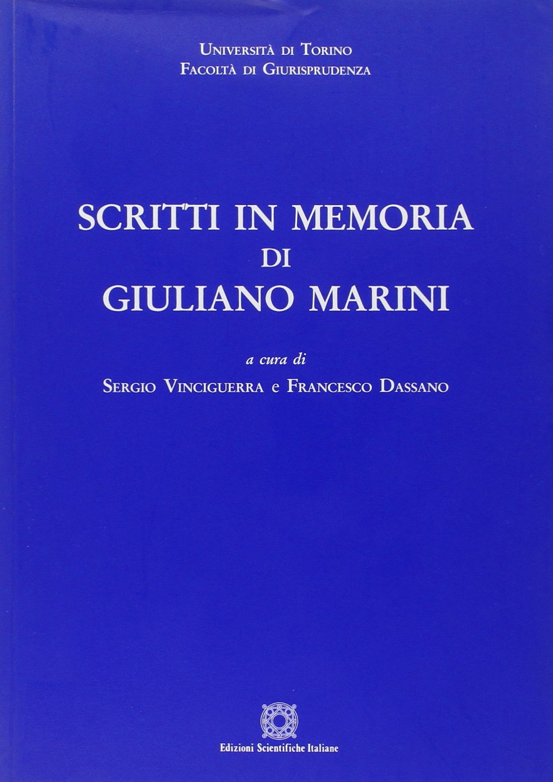 Scritti in memoria di Giuliano Marini Law