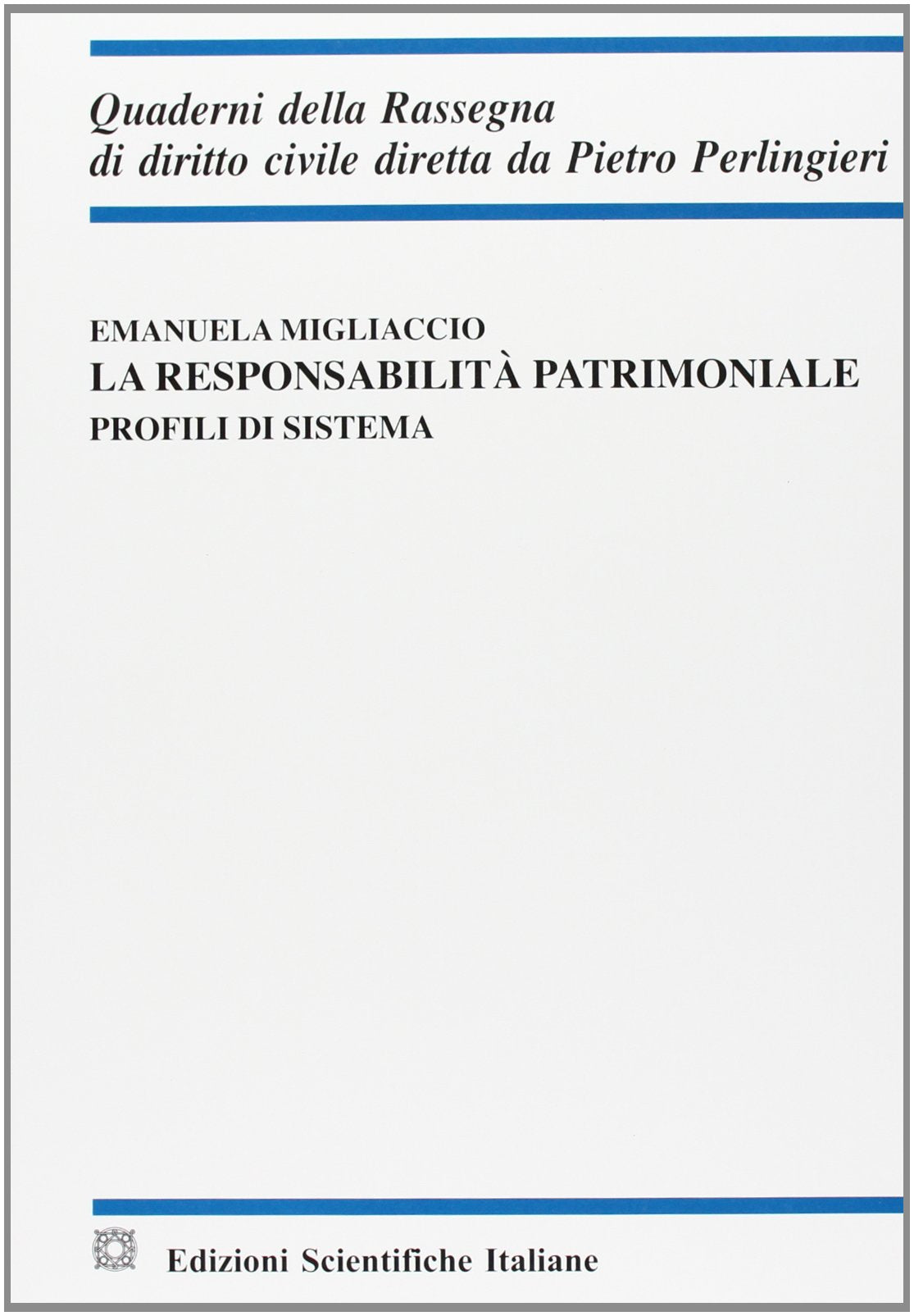 La responsabilità patrimoniale (Quaderni della Rassegna di diritto civile) Law