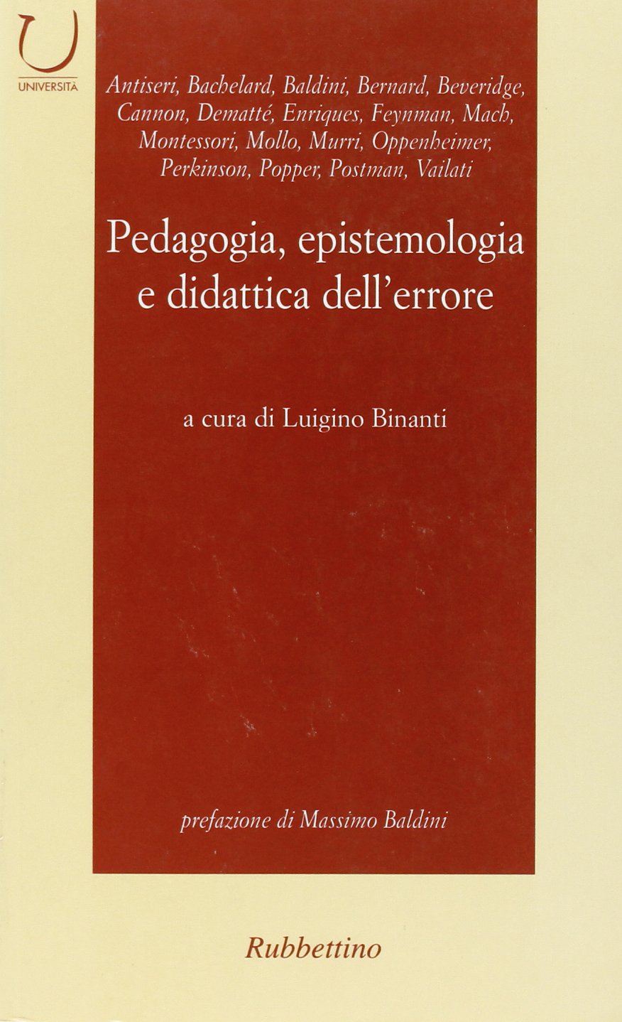 Pedagogia, epistemologia e didattica dell'errore book