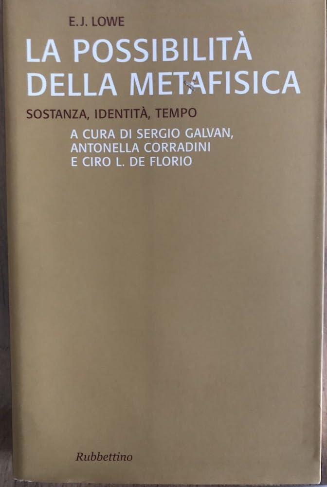 La possibilità della metafisica. Sostanza, identità, tempo (Saggi) Philosophy