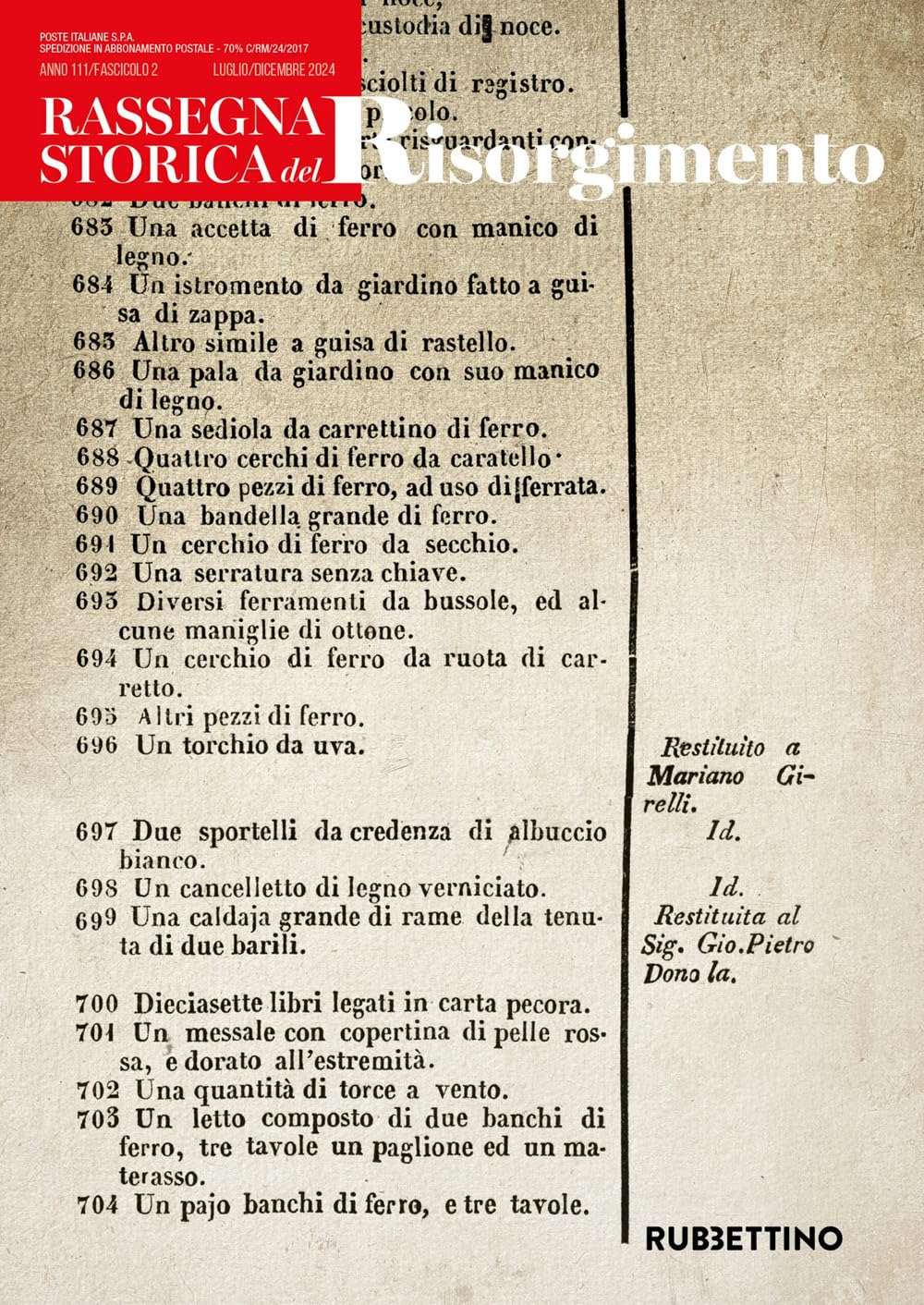 Rassegna storica del Risorgimento (2024) (Vol. 2) (Le riviste) Reference Books