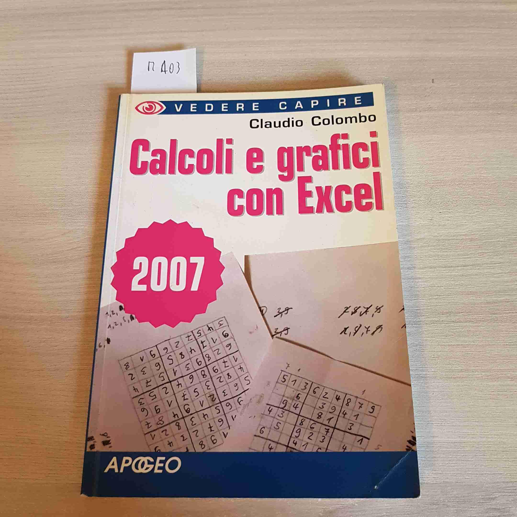 Calcoli e grafici con Excel 2007 book