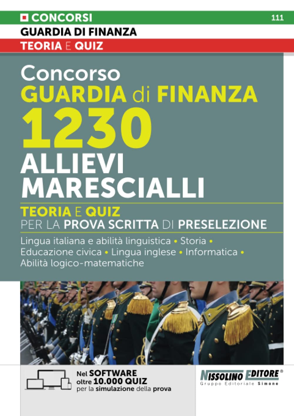 Concorso Guardia di Finanza 1230 Allievi Marescialli - Teoria e Quiz per la prova scritta di preselezione book