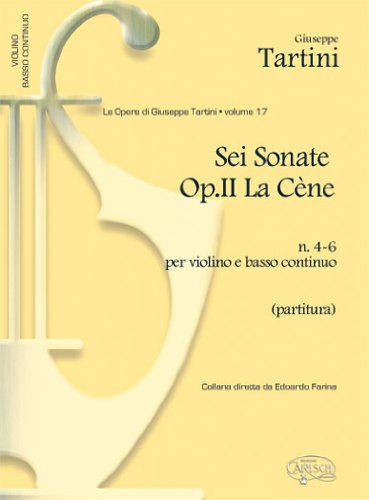 Giuseppe Tartini: Volume 18: Sonate Op.II La Cène, N. 4-6 per Violino e Basso Continuo (Partitura). Für Violine, Ensemble Sheet Music
