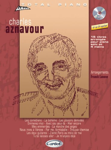 Aznavour Charles Collection Total Piano (Lanone) Piano Book/Cd Sheet Music