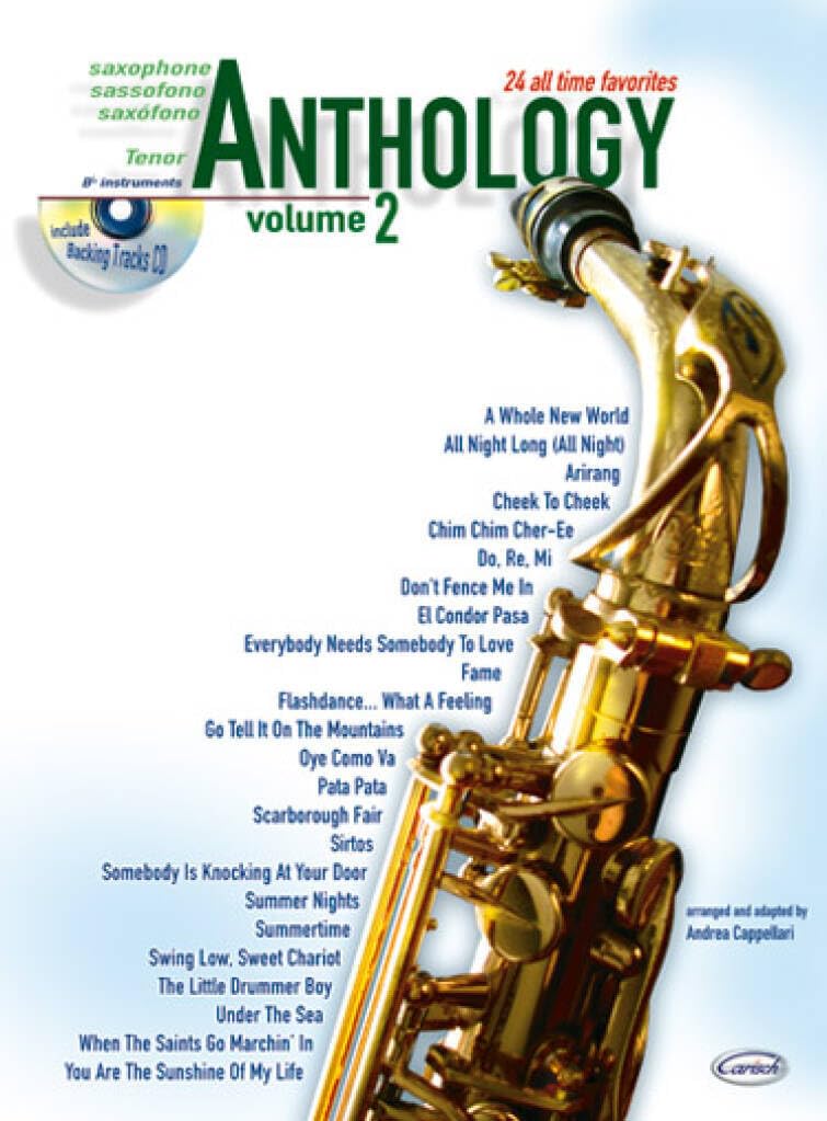 Cappellari Andrea Anthology Tenor Sax 2 Bk/Cd book