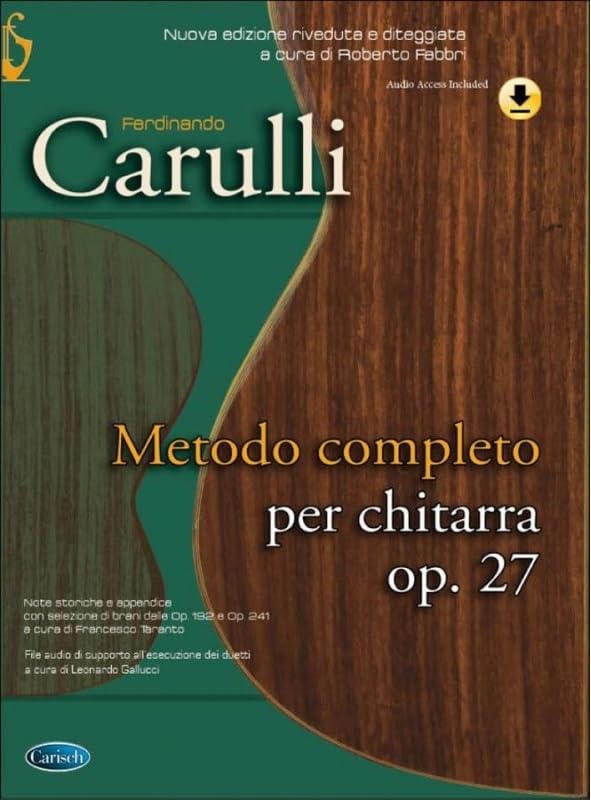 Ferdinando carulli: metodo completo per chitarra, op.27 (book/cd) +cd book
