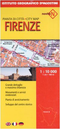 DeAgostini Stadtplan Firenze: Grande dettaglio e massima chiarezza, Monumenti e servivizi evidenziati, Sviluppo del centro, Pianta di avvicinamento, ... Indice dei nomi (Piante di città d'Italia) Leisure, Home & Garden