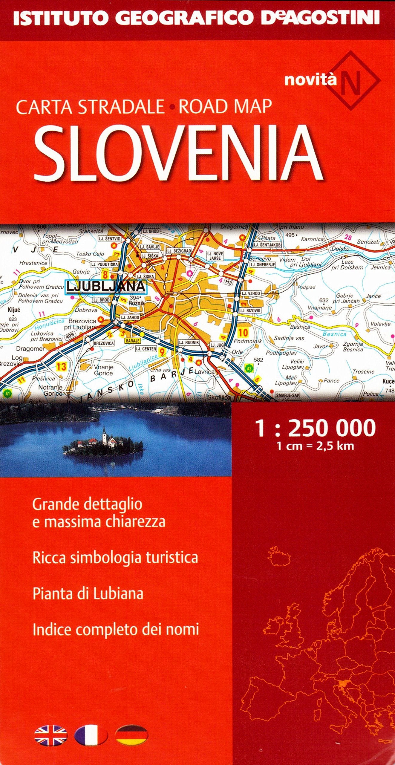 Slovenia. Carta stradale 1:250.000 (Carte stradali estero) Leisure, Home & Garden