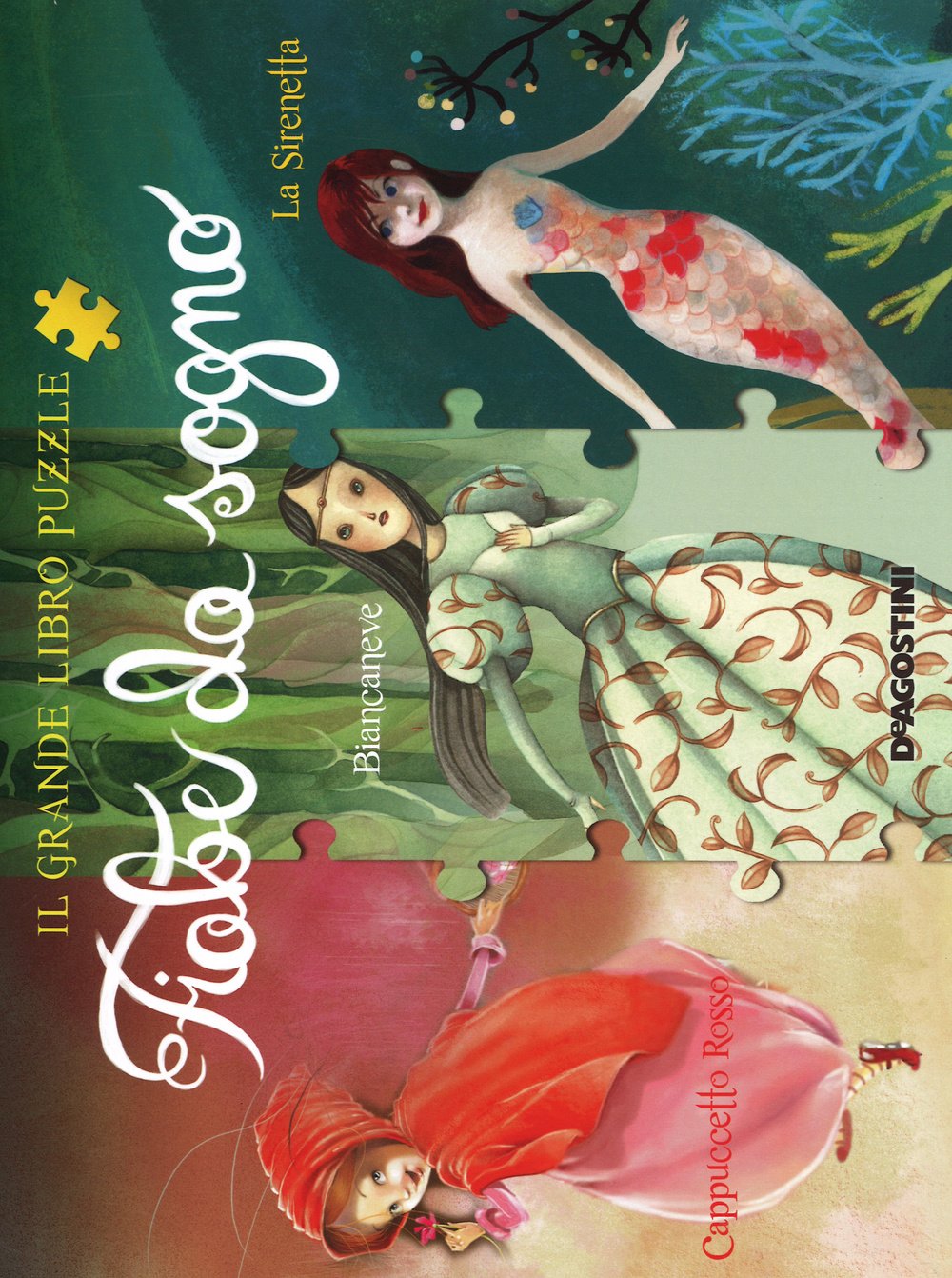 Fiabe da sogno: Cappuccetto Rosso-Biancaneve-La Sirenetta. Il grande libro puzzle. Ediz. illustrata Tiptoi & Games