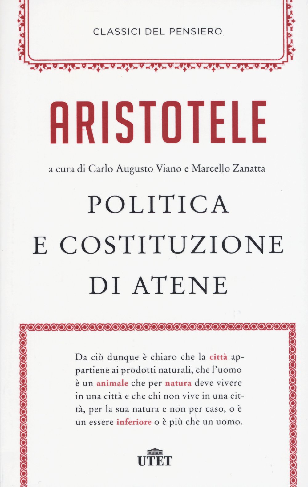 Politica e Costituzione di Atene (Classici del pensiero) Philosophy