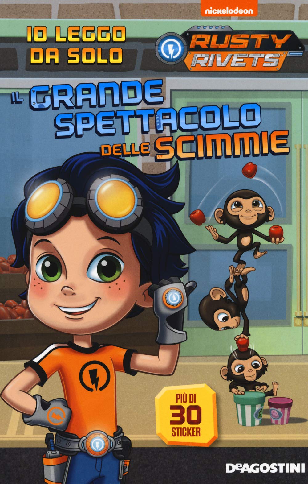 Il grande spettacolo delle scimmie. Rusty Rivets. Con adesivi Tiptoi & Games