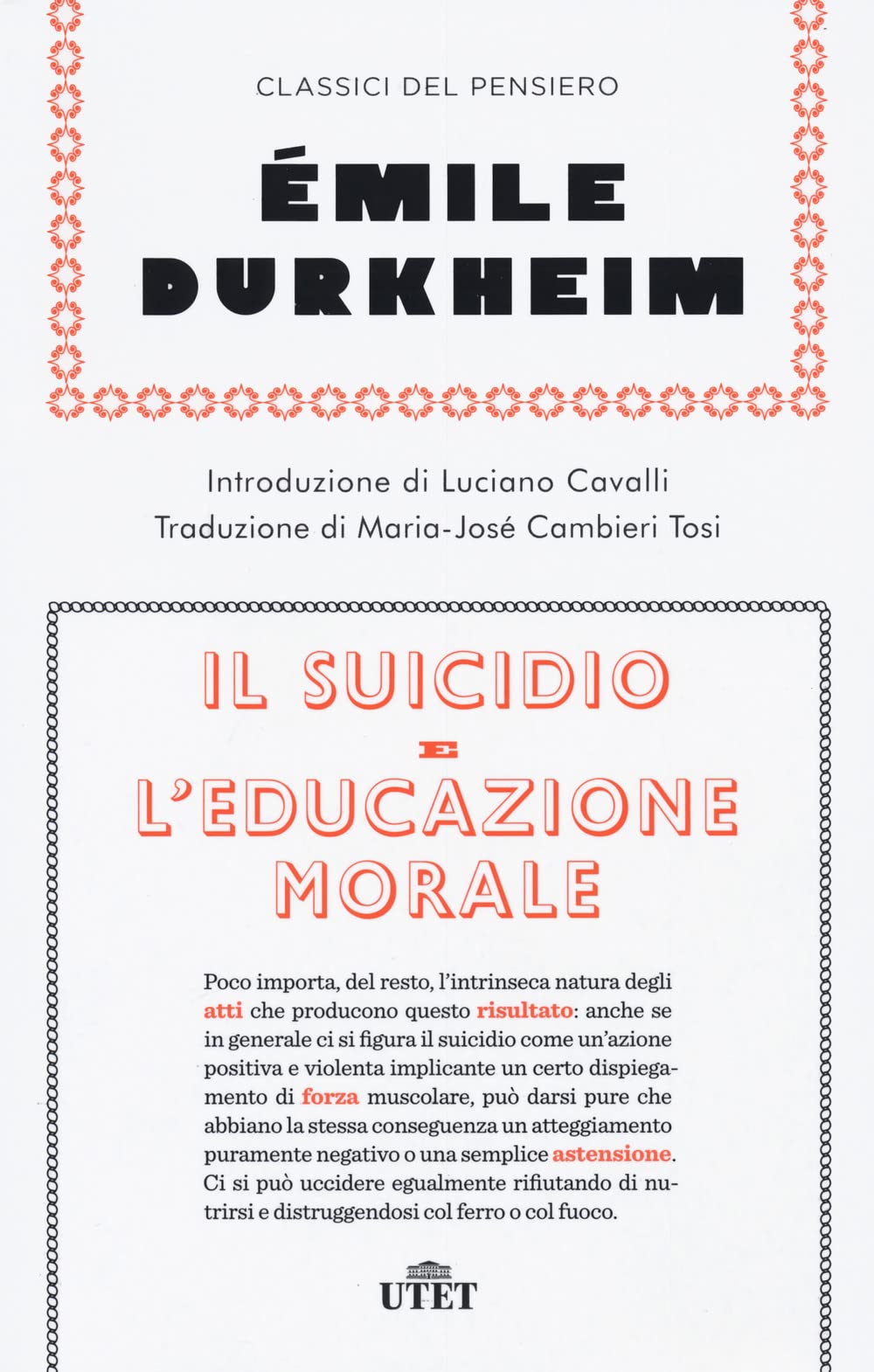 Il suicidio-L'educazione morale Social Sciences