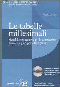 Le tabelle millesimali. Metodologie e tecniche per la compilazione, normativa, giurisprudenza e prassi. Con CD-ROM (Il nuovo condominio) Law