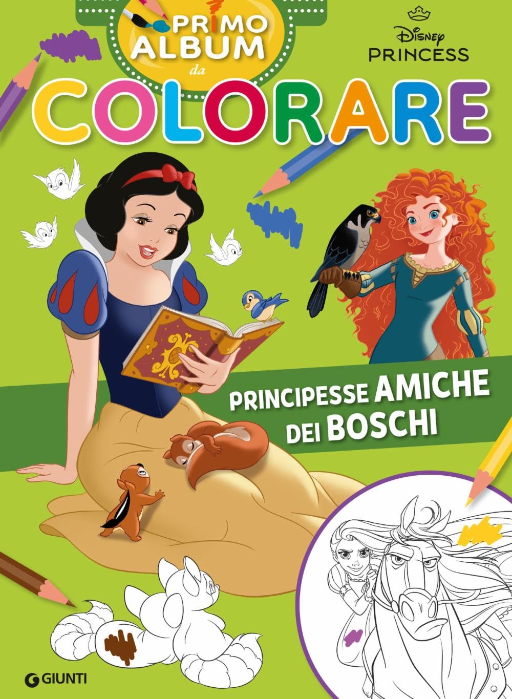 Principesse amiche dei boschi. Primo album da colorare. Ediz. a colori book