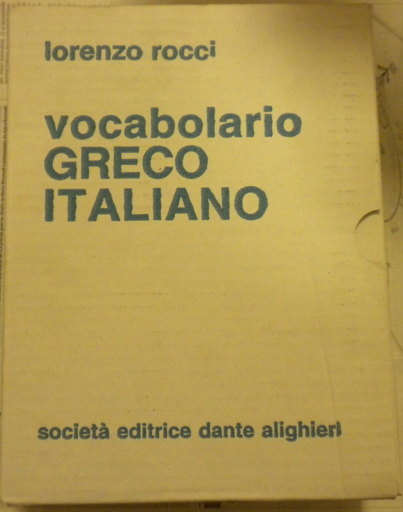 Bilingual Dictionaries (Various): Vocabolario Greco Rocci book