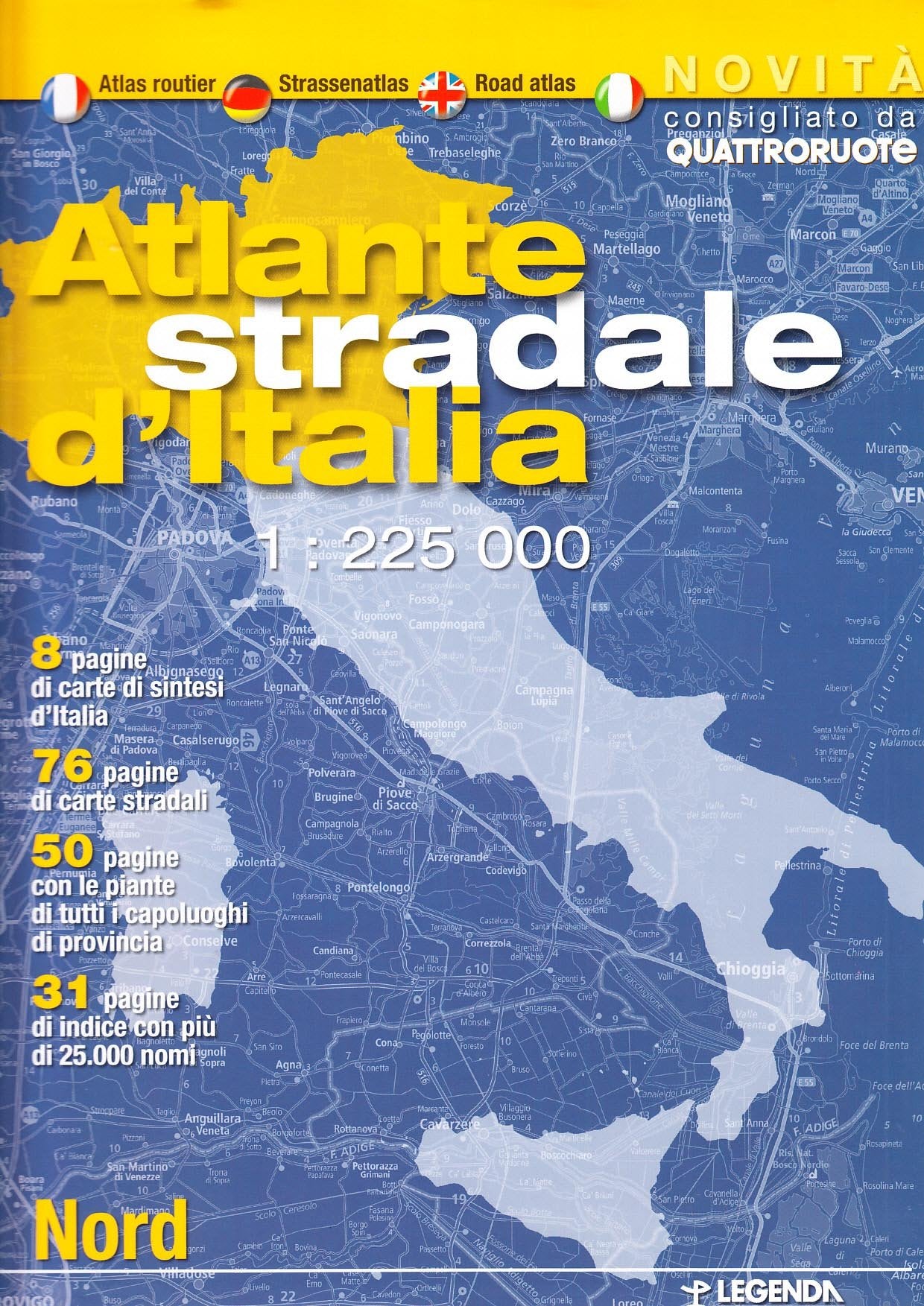 Atlante stradale d'Italia. Nord. 1:225.000 Leisure, Home & Garden