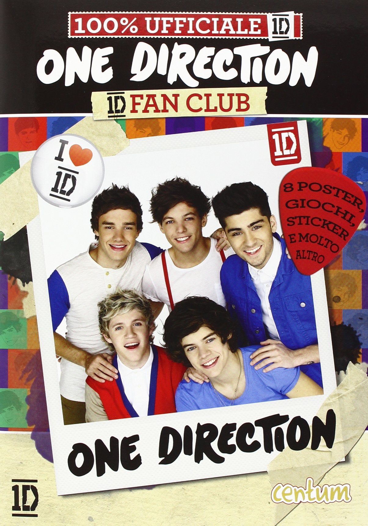 One Direction. 1D fan club. 100% ufficiale 1D. Con adesivi. Con poster book