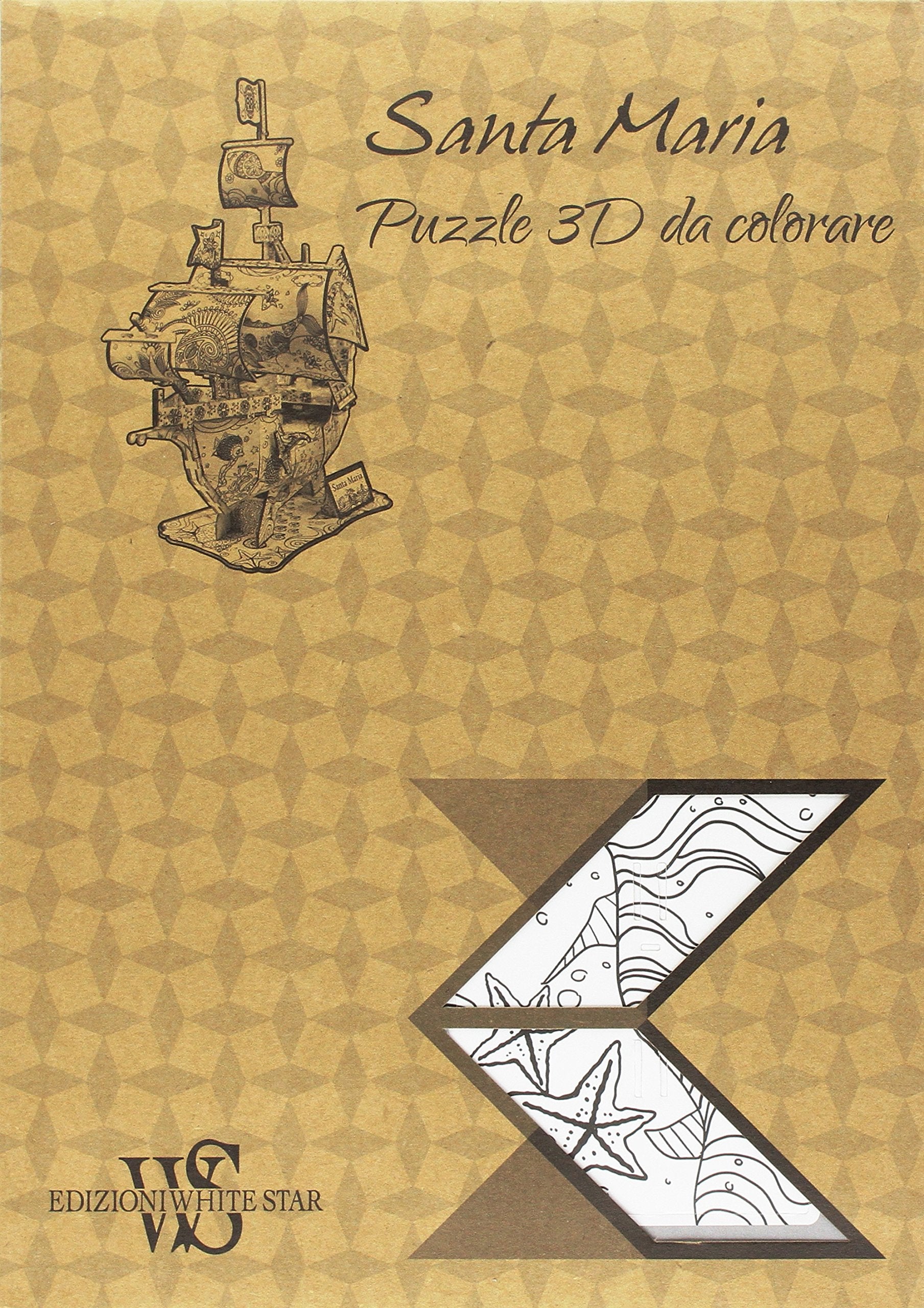 Caravella Santa Maria. Puzzle 3d Da Colorare Books