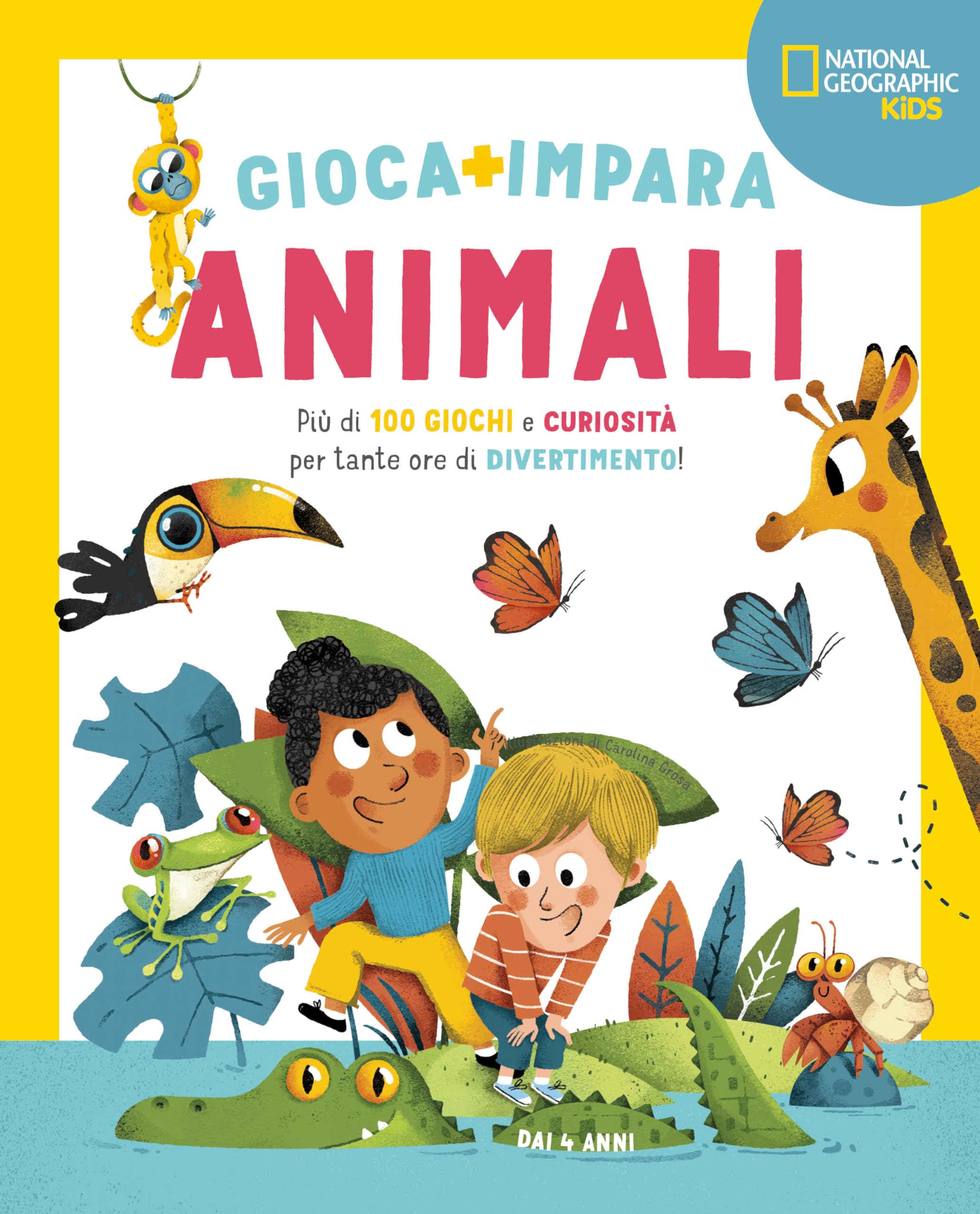 Animali. Più di 100 giochi e curiosità per tante ore di divertimento. Gioca e impara. Ediz. a colori (National Geographic Kids) Non-fiction