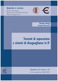 Teoremi di separazione e sistemi di disuguaglianze in Rn (Qrdrara) Mathematics