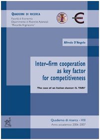 Inter-firm cooperation as key factor for competitiveness. The case of an Italian cluster: il Tari Business, Finance & Career