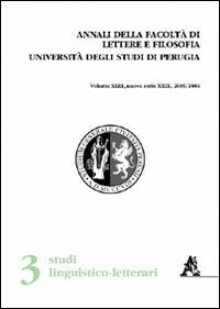 Annali della Facoltà di lettere e filosofia dell'Università degli Studi di Perugia. 2ª sezione di studi storico-antropologici (2005-2006) (Vol. 43) Contemporary literature