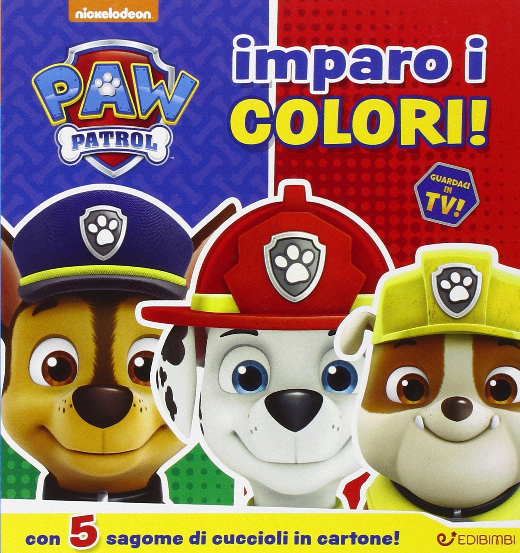 Imparo i colori! Con 5 sagome di cuccioli in cartone. Paw Patrol. Ediz. illustrata book