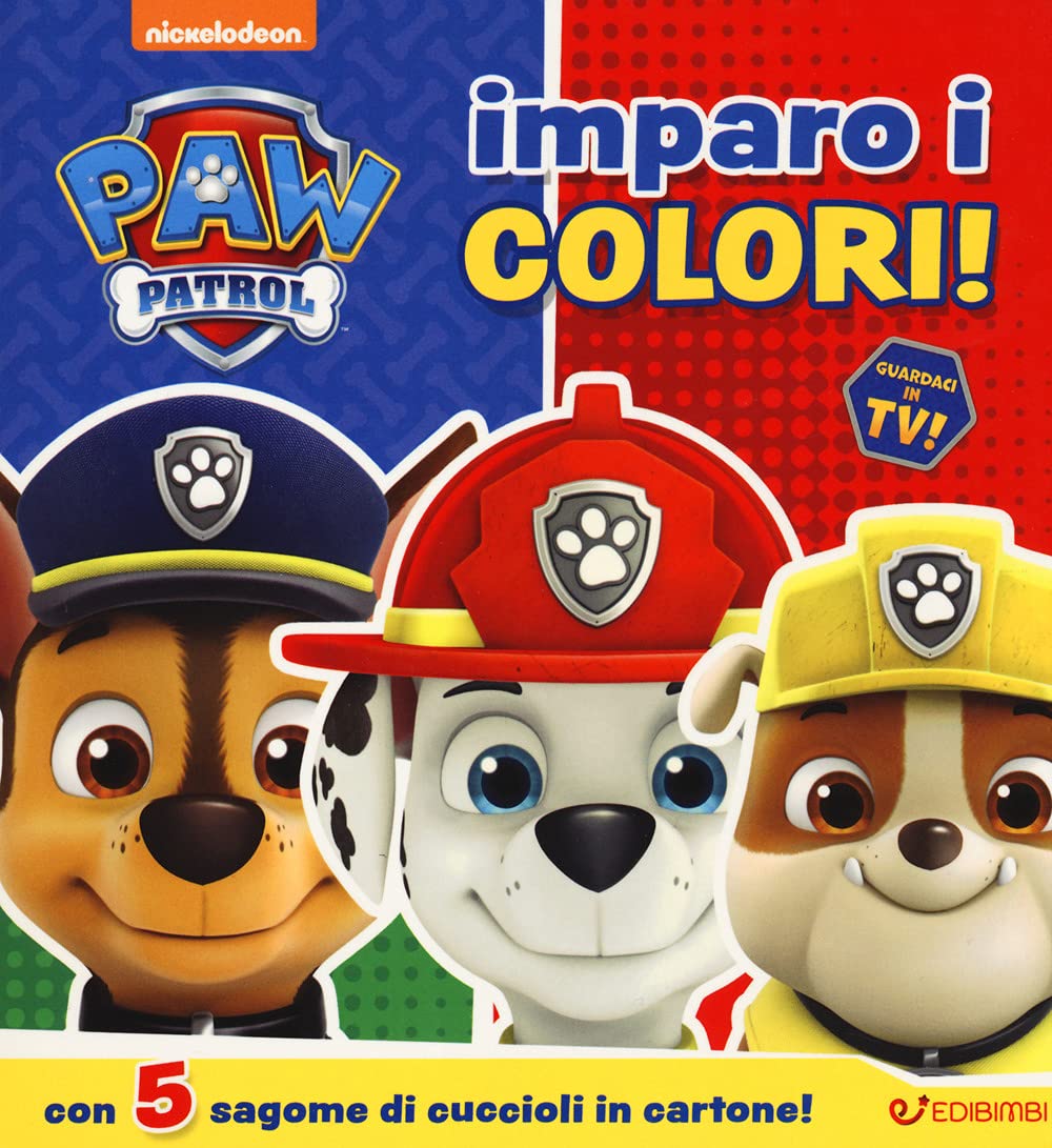 Imparo i colori! Con 5 sagome di cuccioli in cartone. Paw Patrol. Ediz. a colori book