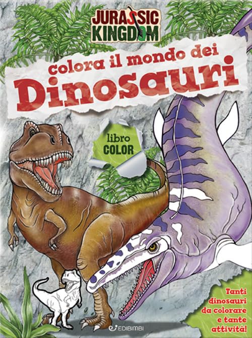 Colora il mondo dei dinosauri. Jurassic Kingdom Tiptoi & Games