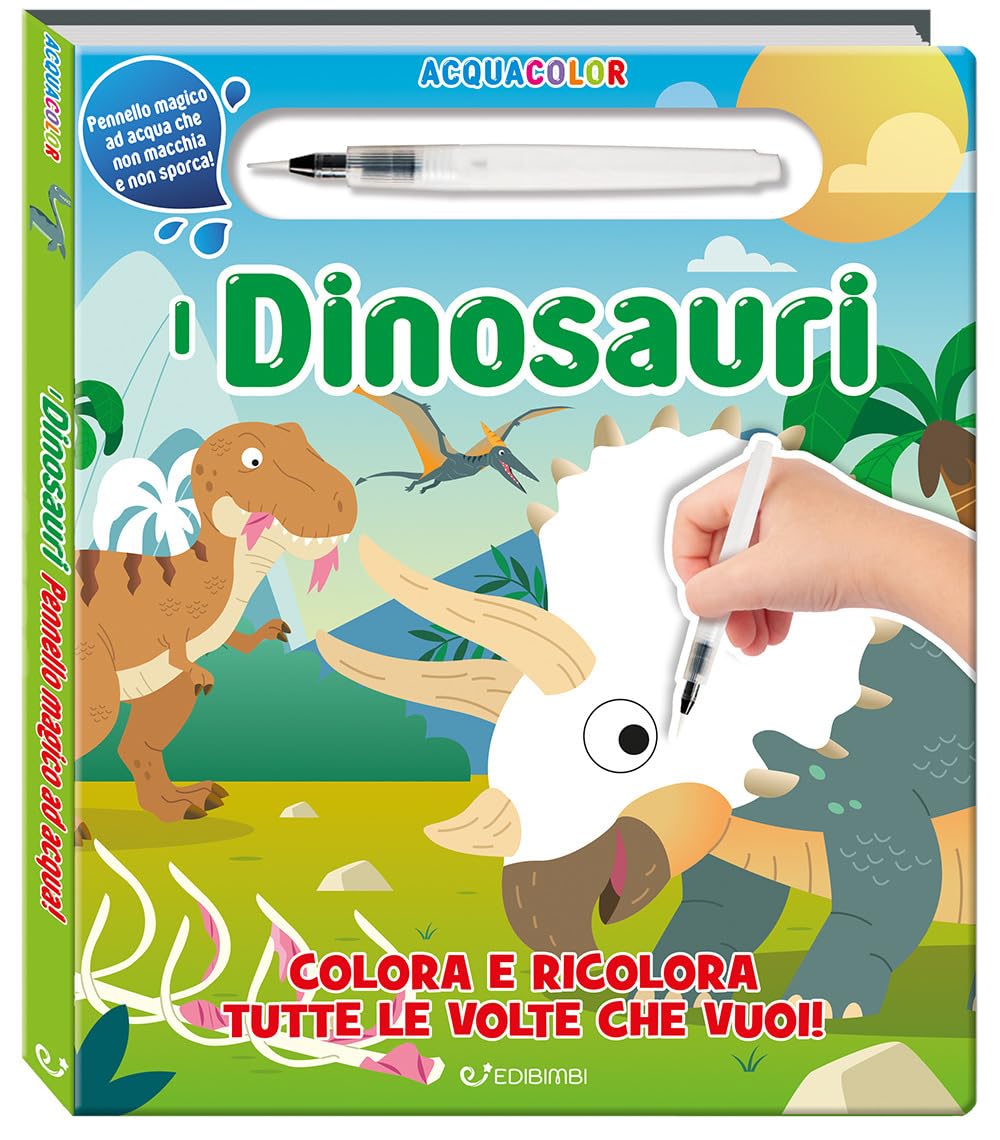 I dinosauri. Acquacolor. Ediz. illustrata. Con pennello ad acqua Tiptoi & Games