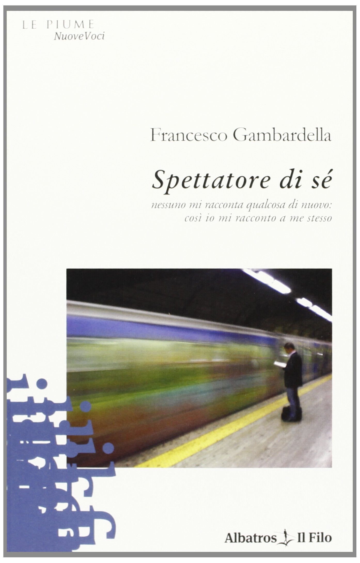 Spettatore di sé nessuno mi racconta qualcosa di nuovo. Così io mi racconto a me stesso (Nuove voci) Poetry