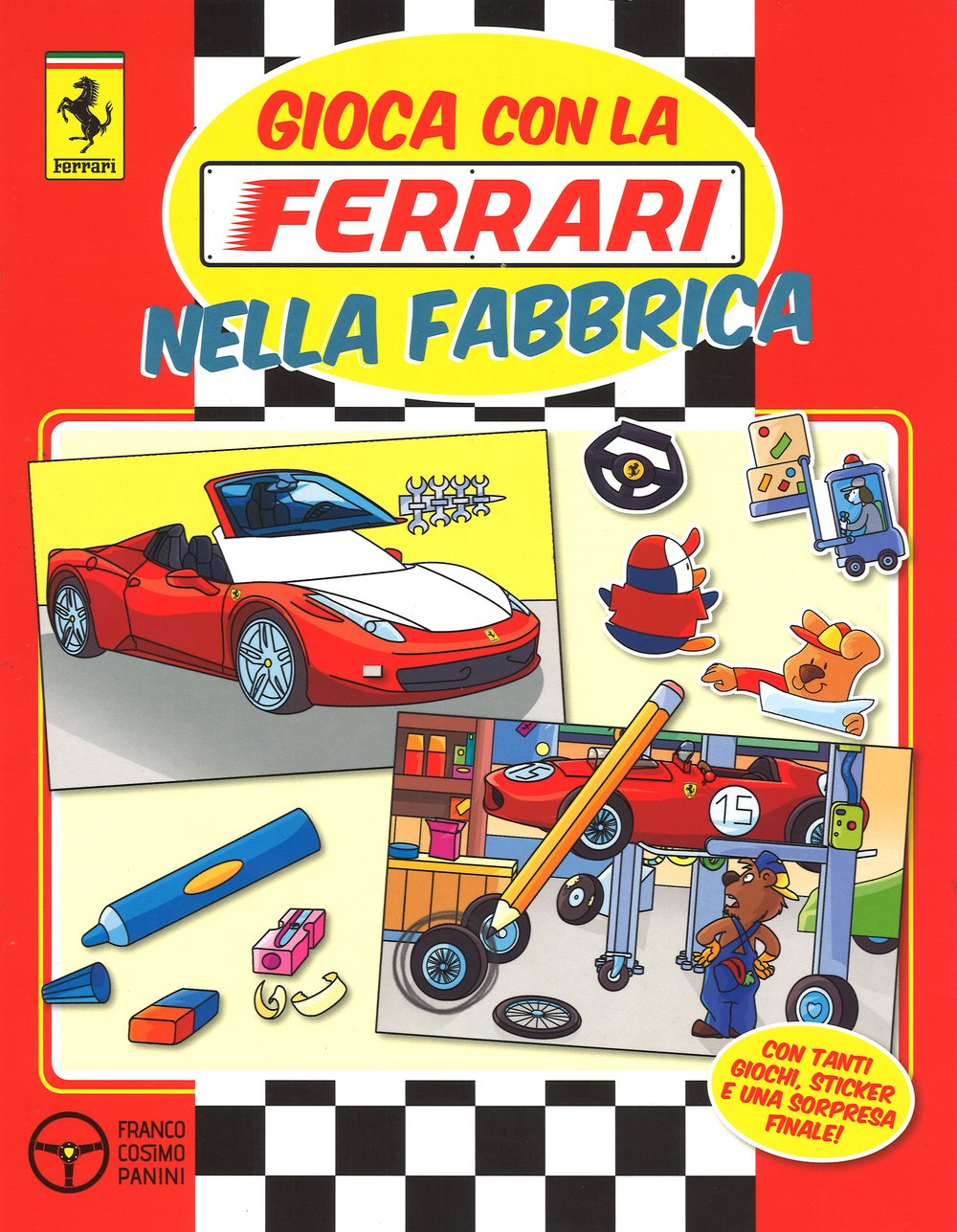 Gioca con la Ferrari nella fabbrica. Con adesivi. Ediz. illustrata (Ferrari read & go) Non-fiction