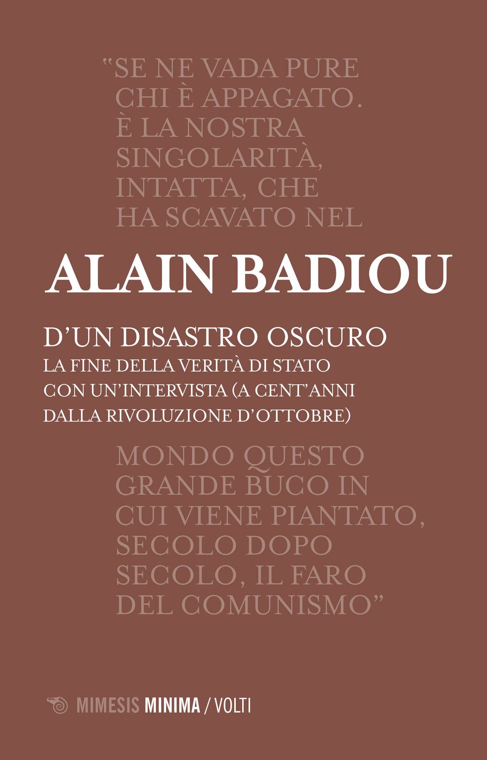 D'un disastro oscuro. La fine della verità di Stato book