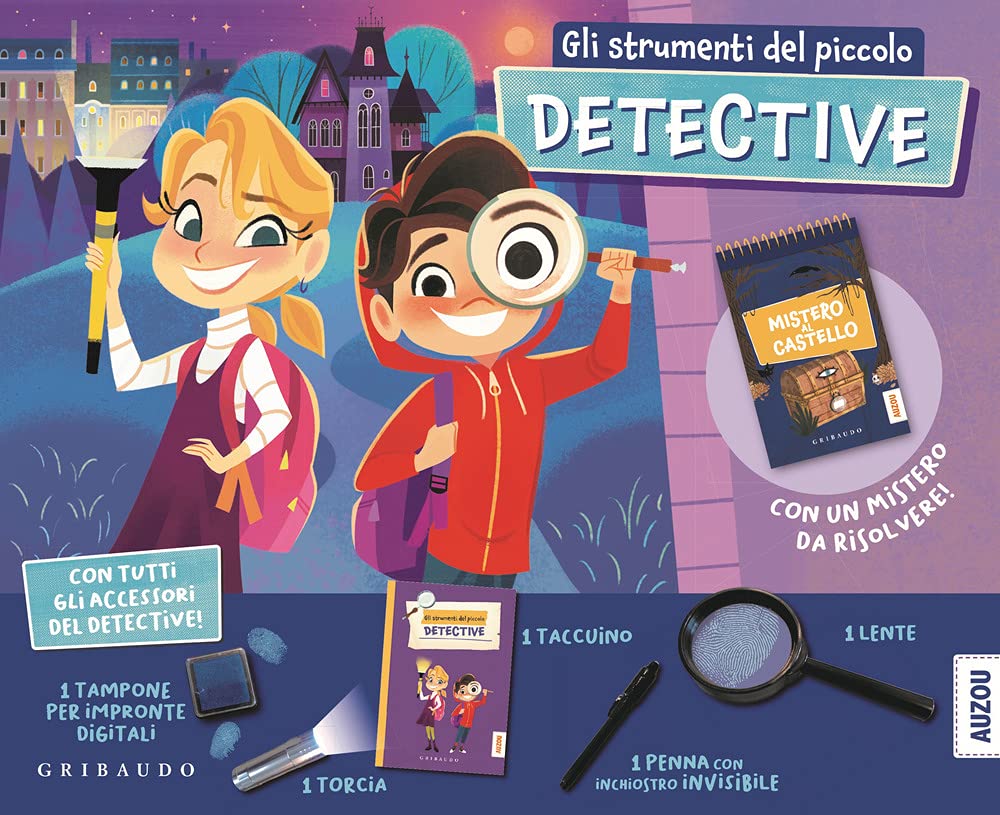 Gli strumenti del piccolo detective. Ediz. a colori. Con lente di ingrandimento. Con penna con inchiostro invisibile. Con taccuino. Con tampone. Con torcia (Giochi creativi) Tiptoi & Games