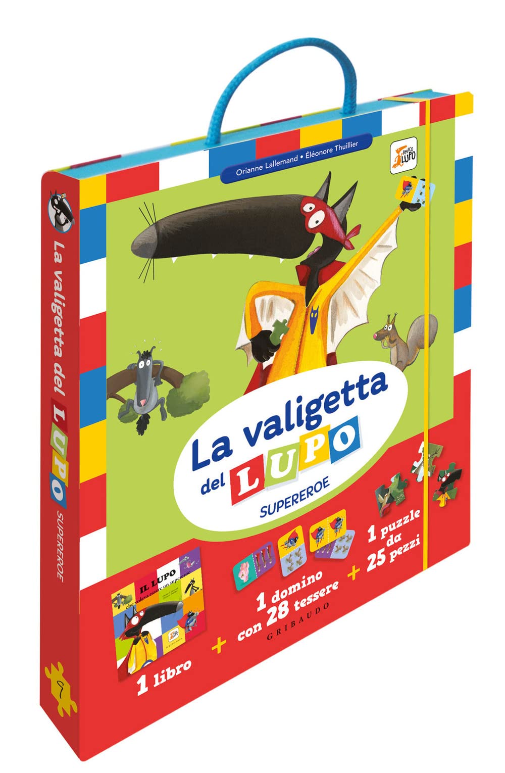 La valigetta del lupo supereroe. Amico lupo. Ediz. a colori. Con domino e puzzle book