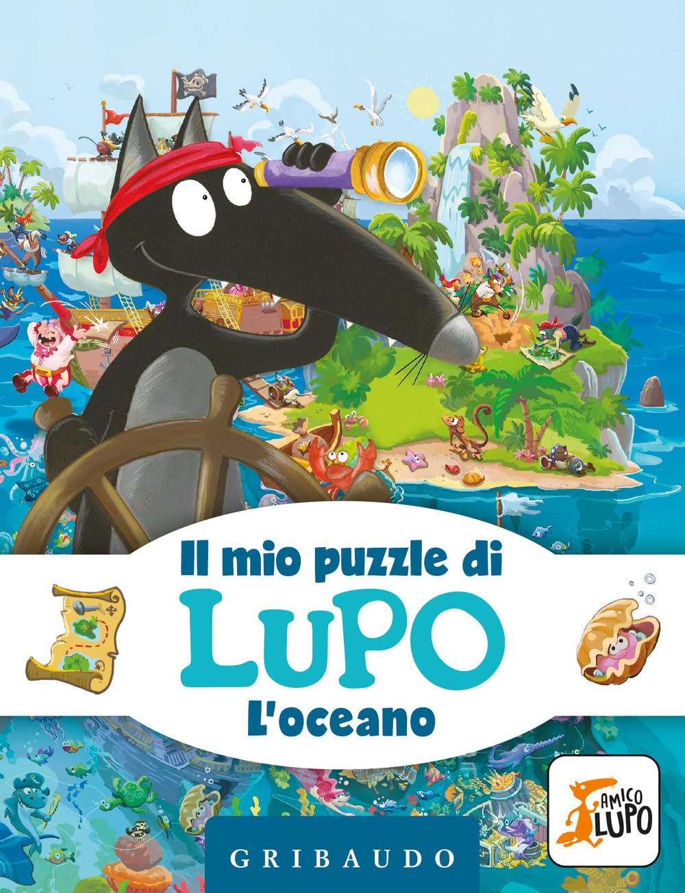 L'oceano. Il mio puzzle di Lupo. Amico Lupo. Ediz. a colori. Con puzzle book