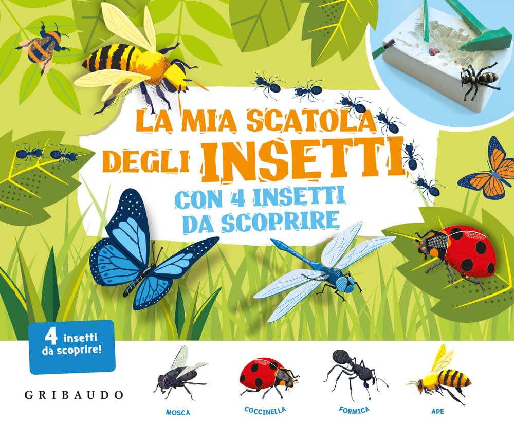 La mia scatola degli insetti con 4 insetti da scoprire. Ediz. illustrata. Con gadget book