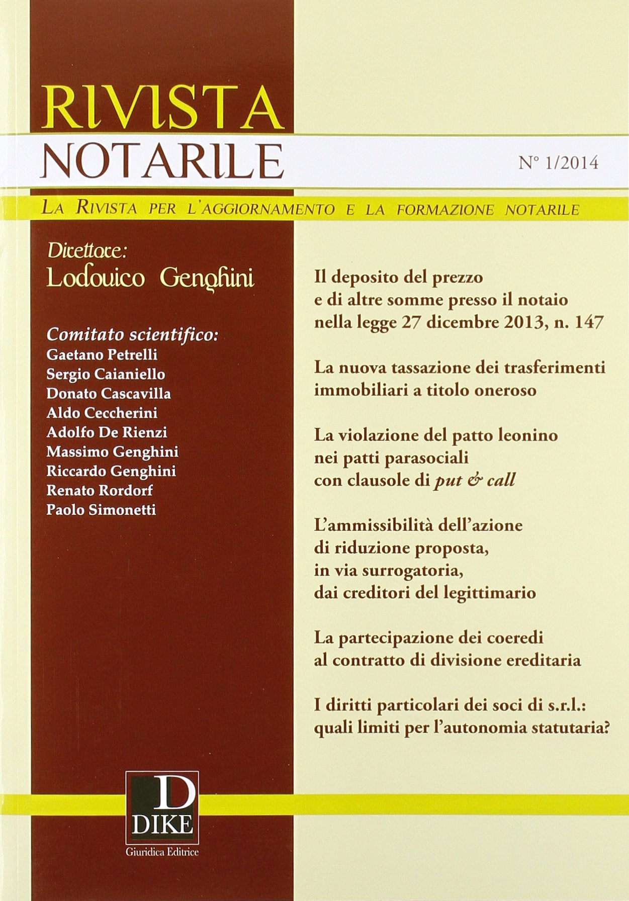 Product Image: Rivista notarile (2014) (Vol. 1)