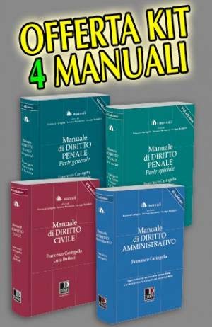 Kit 4 manuali. Diritto civile-Diritto penale. Parte generale-Diritto penale. Parte speciale-Diritto amministrativo Law