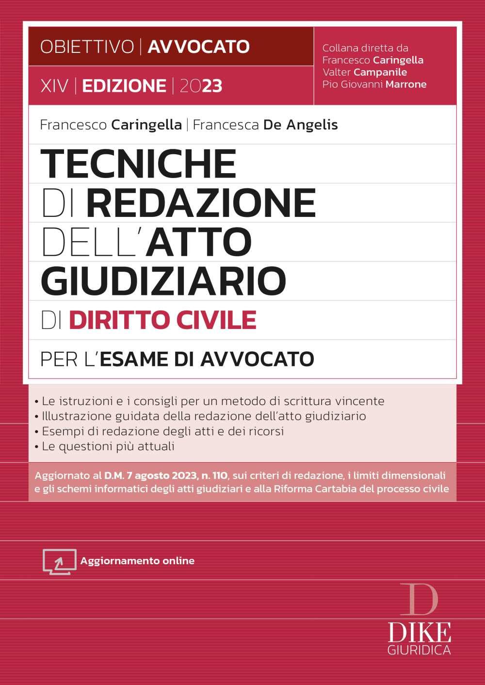 Tecniche di redazione dell'atto giudiziario di diritto civile per l'esame di avvocato. Con aggiornamento online book