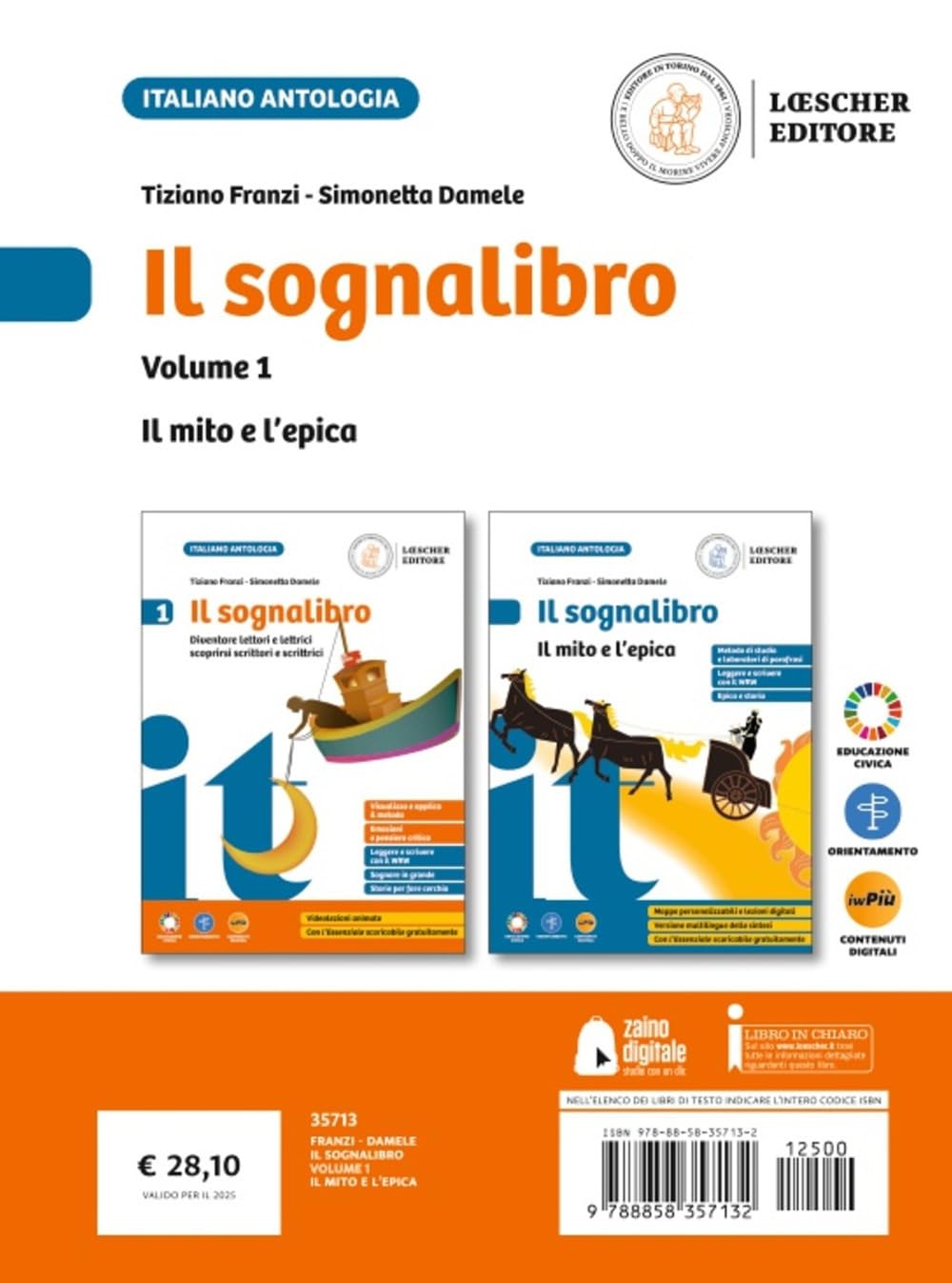 Il sognalibro. Diventare lettori e lettrici scoprirsi scrittori e scrittrici. L'essenziale. Con Il mito e epica. Per la Scuola media. Con e-book. Con espansione online (Vol. 1) book