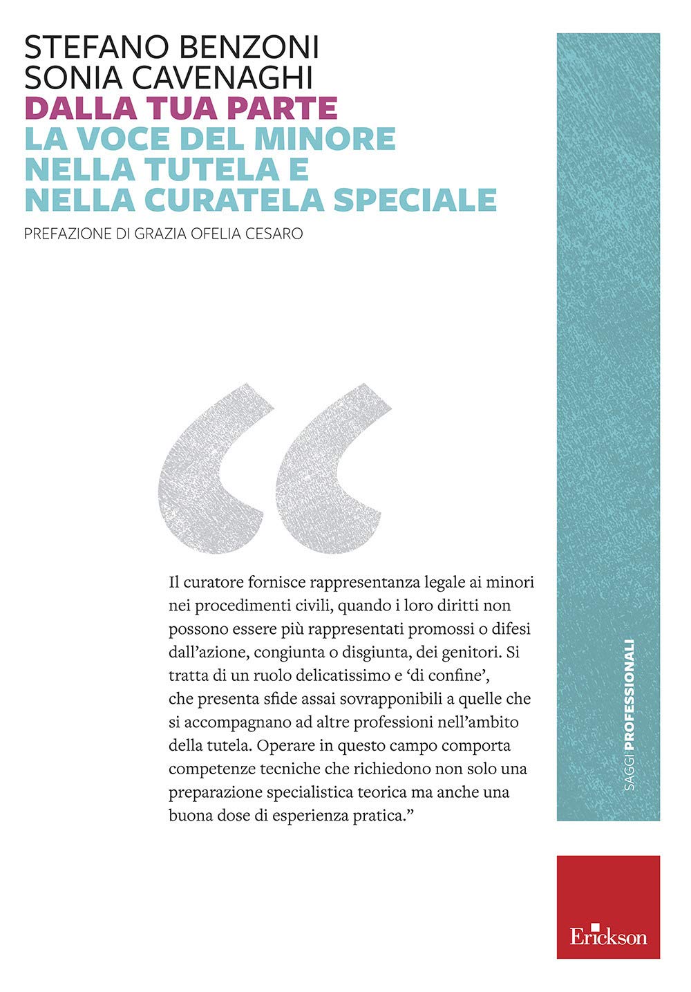 Dalla tua parte. La voce del minore nella tutela e nella curatela speciale book