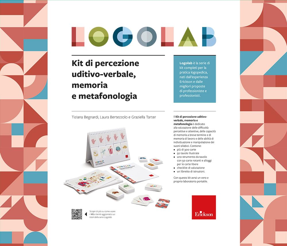 Logolab. Kit di percezione uditivo-verbale, memoria e metafonologia. Con tavole illustrate, checklist. Con 350 Carte book