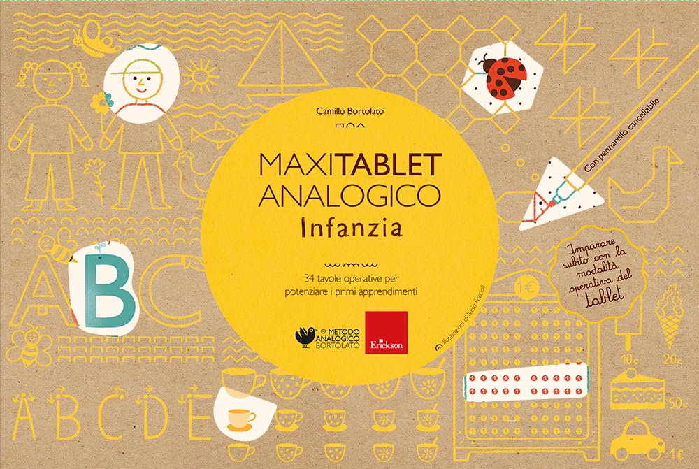 Maxi tablet analogico. Infanzia. 34 tavole operative per potenziare i primi apprendimenti. Con lavagnetta. Con pennarello cancellabile book